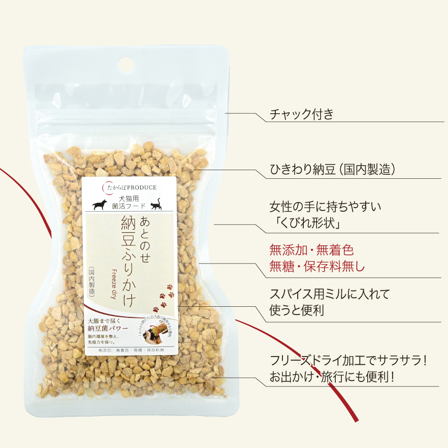 【ペット犬猫用】あとのせ納豆ふりかけ